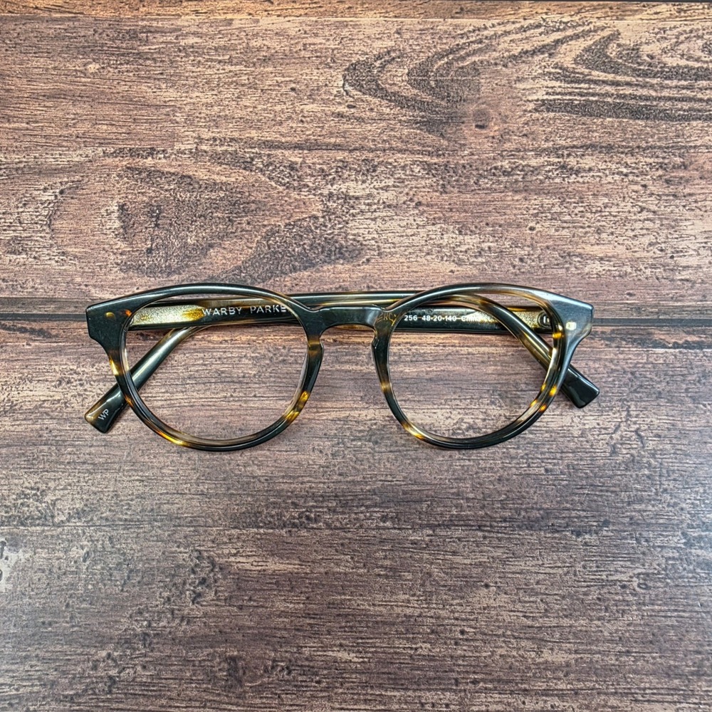 Warby Parker Percey 256 Tortoise Eyeglasses Frames 48-20-140 Eyewear 4362 - Picture 8 of 9